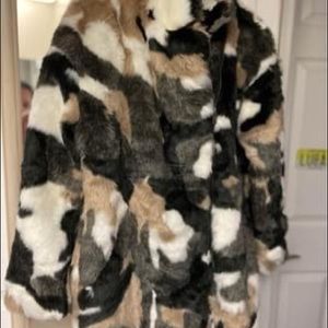 Faux fur coat